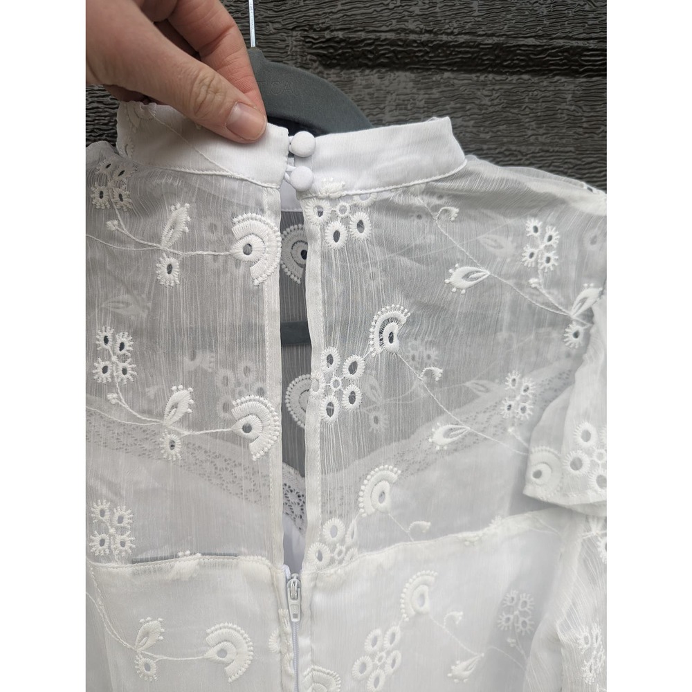 Modcloth Eyelet Lace Mini Dress in White - Picture 10 of 10